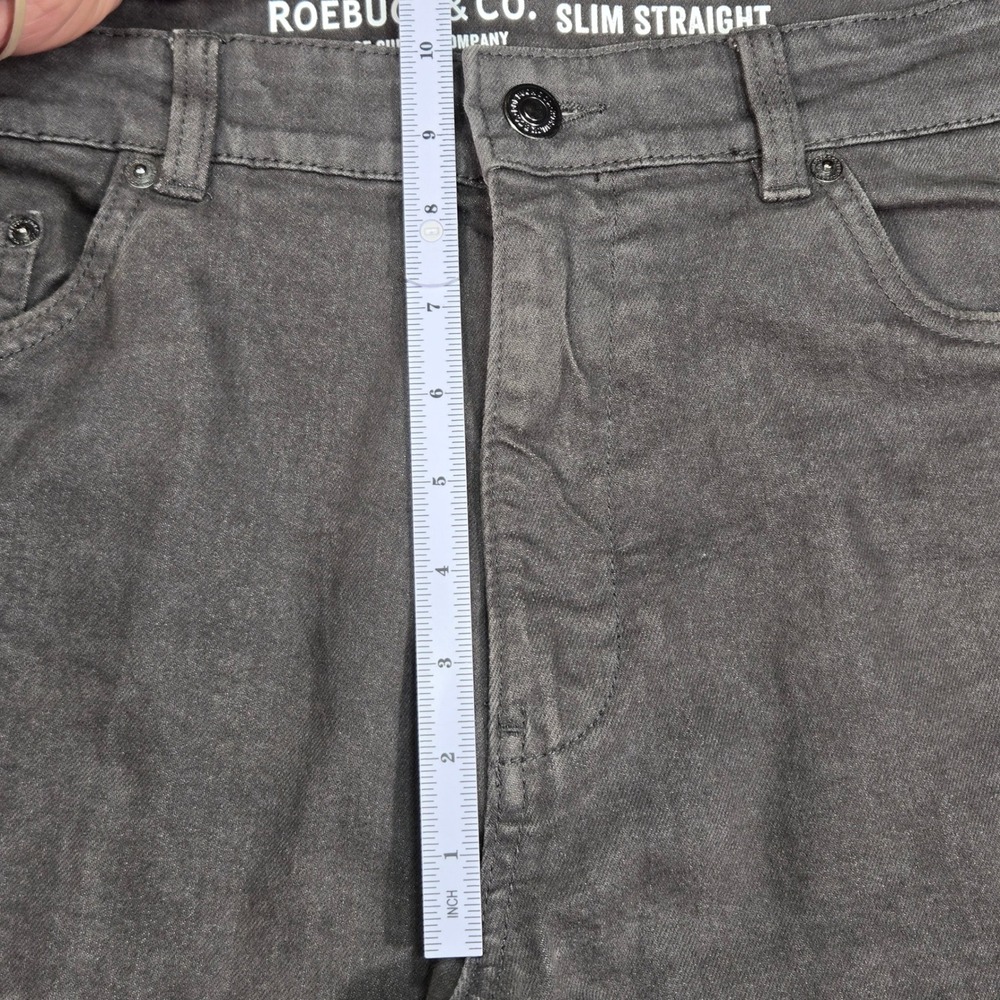 Roebuck & Co Slim Straight Jean Mens 36x30 (38" mes.) Gray Stretch Workwear - Picture 5 of 14